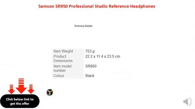 Samson SR950 Professional Studio Reference Headphones смотреть онлайн