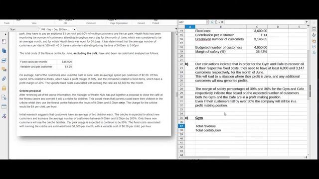 ACCA Performance Management (F5) Exam, December 2020, Scenario 1, CVP Analysis (Health Nuts) смотреть онлайн