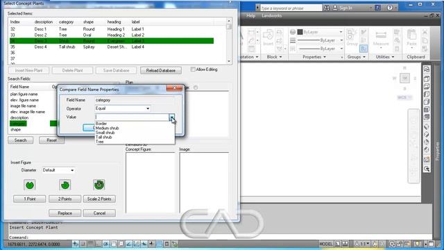 Search Concept Plants (Double Click) - LANDWorksCAD for AutoCAD смотреть онлайн