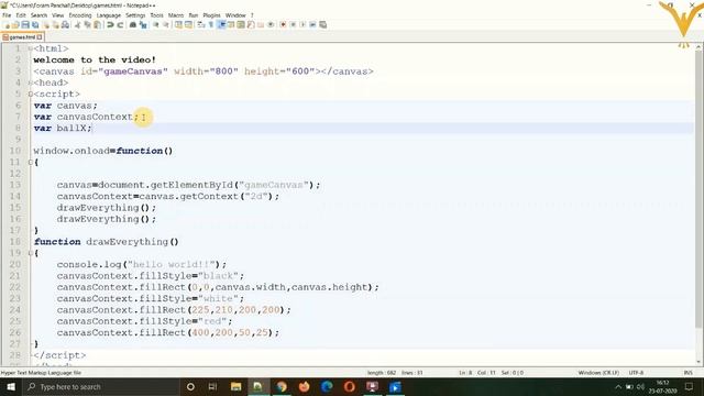GAME DEVELOPMENT USING HTML & JAVASCRIPT | Order & Movement | Lecture 3 смотреть онлайн