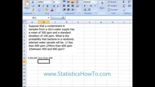 Normal Distribution Probability in Excel смотреть онлайн