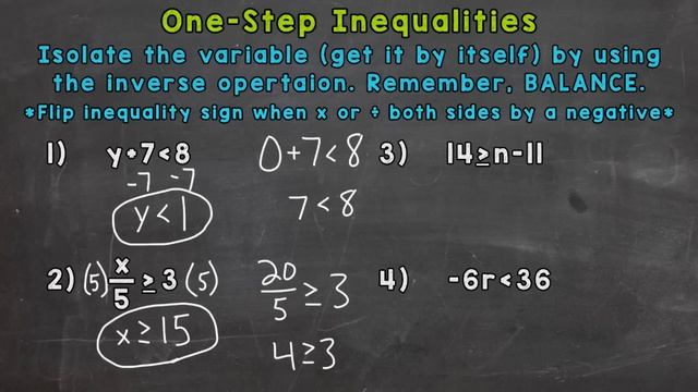How to Solve One-Step Inequalities | Math with Mr. J смотреть онлайн