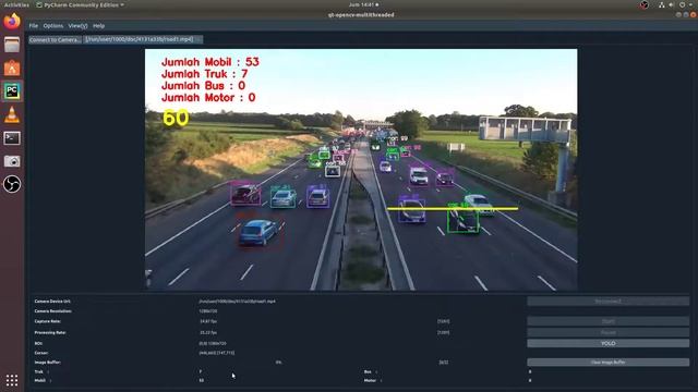 GUI Traffic Count using Yolo смотреть онлайн