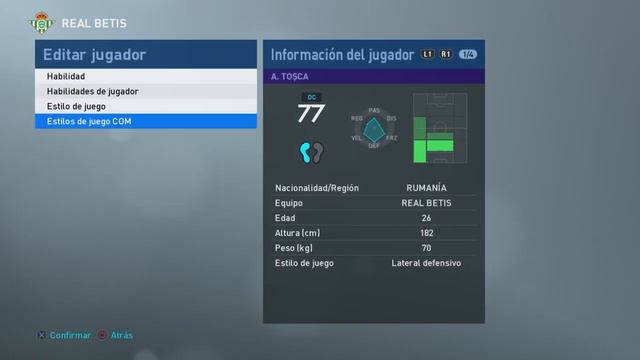 PES2019 ALIN TOŞCA REAL BETIS - TUTORIAL DE ESTADÍSTICA смотреть онлайн