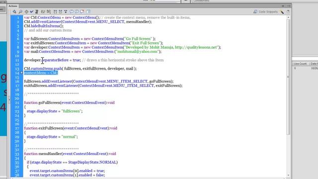 Flash Tutorial : Custom Context menu to go Full Screen or Normal Screen смотреть онлайн