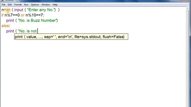 Buzz number program in python | check number is buzz or not using if-else statement смотреть онлайн