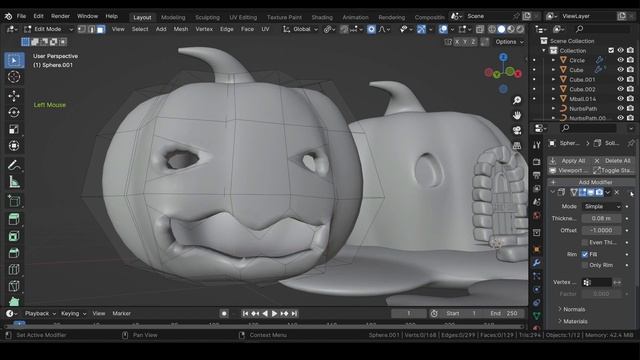 How to Model a Pumpkin House - Blender Tutorial смотреть онлайн
