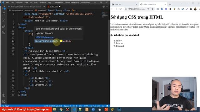 3 cách chèn CSS vào HTML website bạn biết chưa? Unitop.vn смотреть онлайн