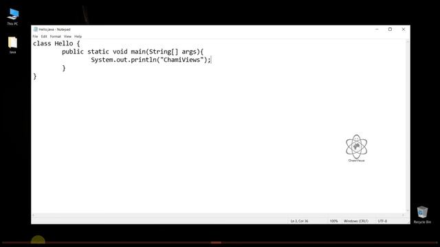 Java Sinhala By ChamiViews Part 71 - Run the Java Code Using CMD смотреть онлайн