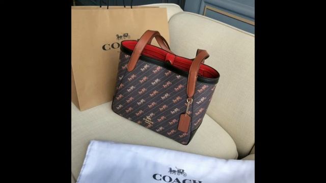 Coach Tote With Horse And Carriage Dot Print-B-COA-HRS-BR смотреть онлайн