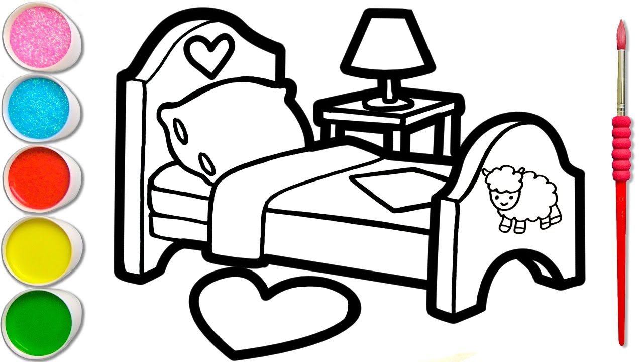 Draw and paint a bed for children/Cómo dibujar una cama para niños смотреть онлайн