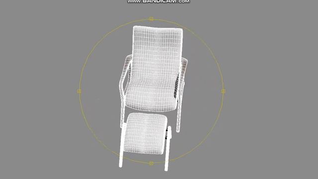Contour low back lounge chair and foot stool by Vladimir Kagan 3D model смотреть онлайн