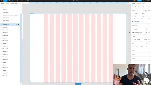 Figma Tutorial (Beginner/Intermediate): Shared Styles (Columns, Grid, Color, & Typography) смотреть онлайн