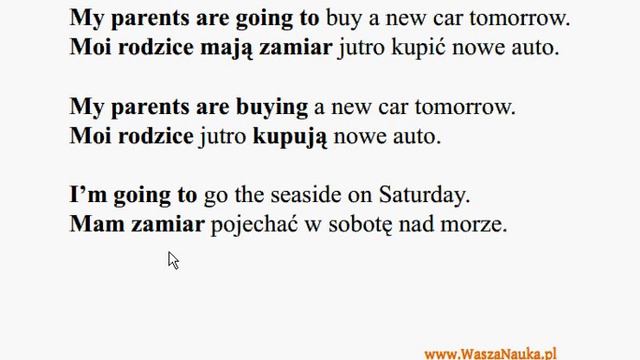 Present Continuous a To Be Going To - wyrażanie przyszłości w angielskim смотреть онлайн
