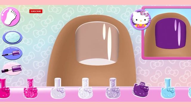 Hello Kitty Nails Salon ??? | Games for girls | Nail Art games for girls смотреть онлайн