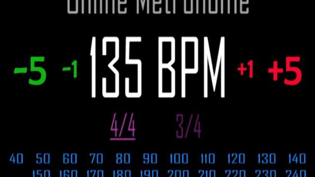 Metronomo Online - Online Metronome - 135 BPM 4/4 смотреть онлайн