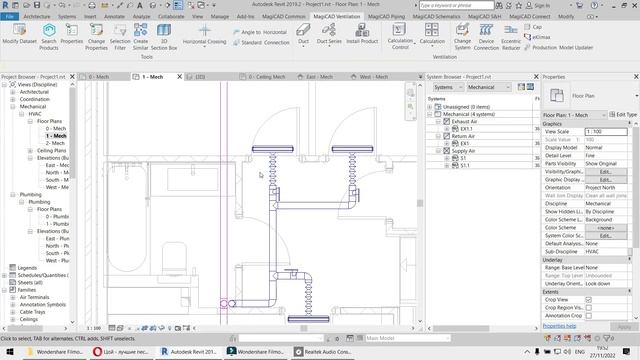 REVIT. РАСЧЁТ СИСТЕМЫ ВЕНТИЛЯЦИИ / CALCULATION OF THE VENTILATION SYSTEM смотреть онлайн