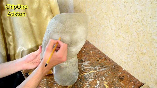 Как сделать маску из папье-маше.Atixton. Часть 2 смотреть онлайн