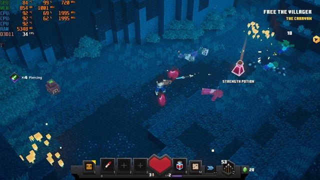 Minecraft Dungeons Gameplay low end PC смотреть онлайн