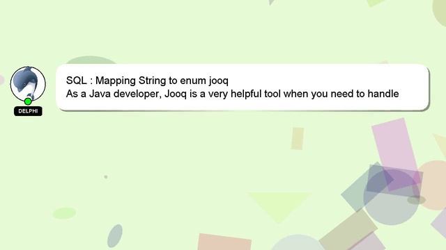 SQL : Mapping String to enum jooq смотреть онлайн