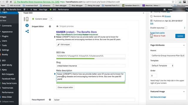 Setting Title and Description Meta tags on pages with Yoast SEO in WordPress смотреть онлайн