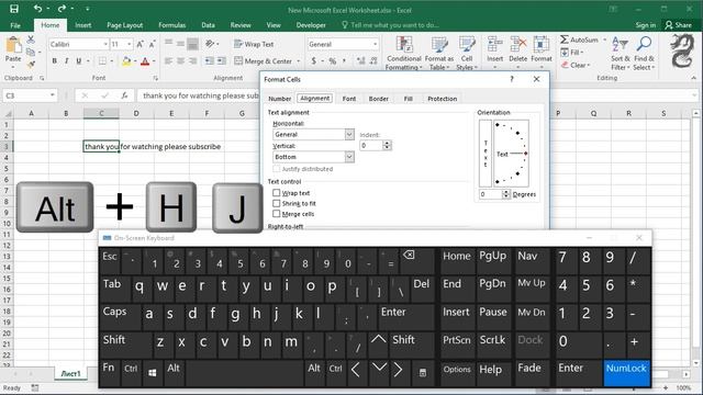 Shortcut key to Wrap and Justify Text in Excel смотреть онлайн