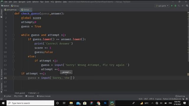 Python Quiz Game | How to make a quiz game in Python | Python Beginner's Projects смотреть онлайн
