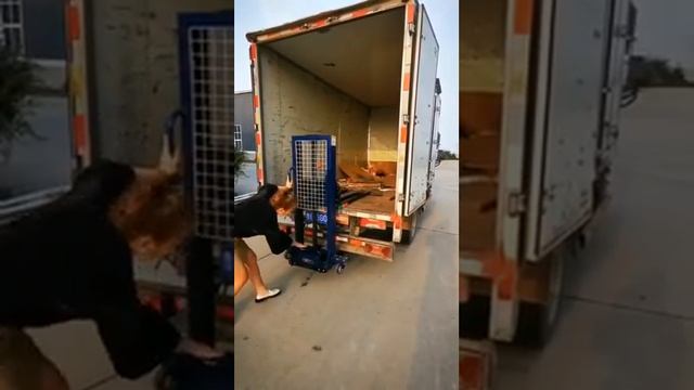 Тележка грузоподъемная самоподъемная. смотреть онлайн