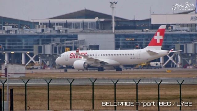 Swiss Bombardier CS300 | Landing at Nikola Tesla Airport Belgrade смотреть онлайн
