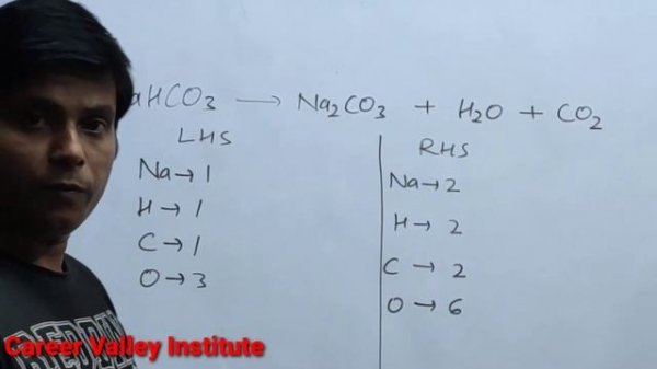 How to Balance NaHCO3=Na2CO3+H2O+CO2|Chemical equation NaHCO3=Na2CO3+H2O+CO2