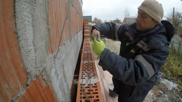 Кладка прямой перемычки черновой. смотреть онлайн