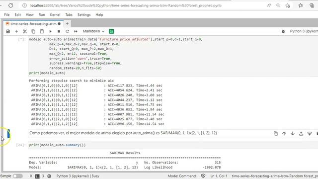 Pronóstico de Serie de tiempo con Python смотреть онлайн