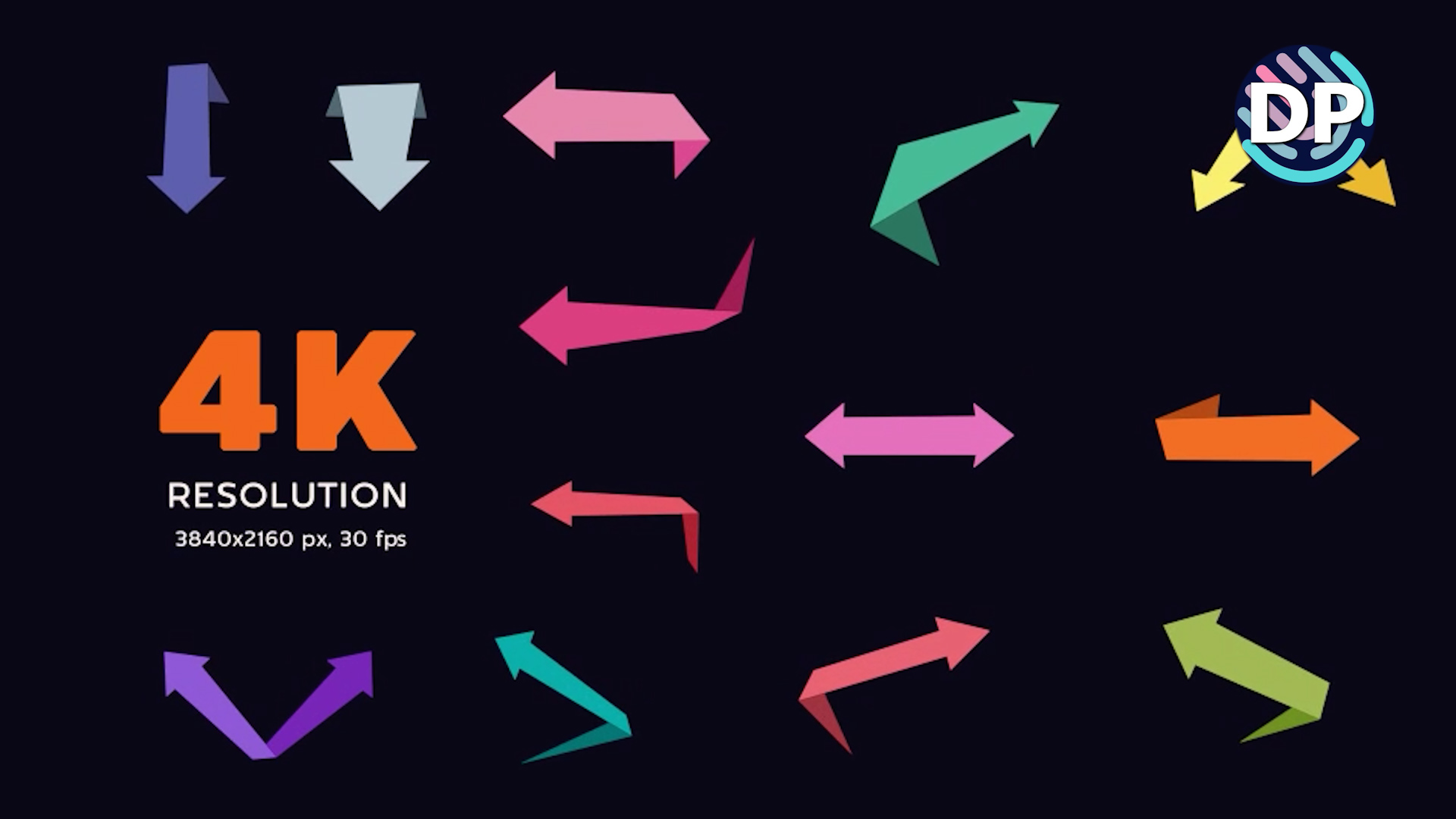 Анимированные бумажные стрелки 4K Animated paper arrows in After Effects + manual смотреть онлайн