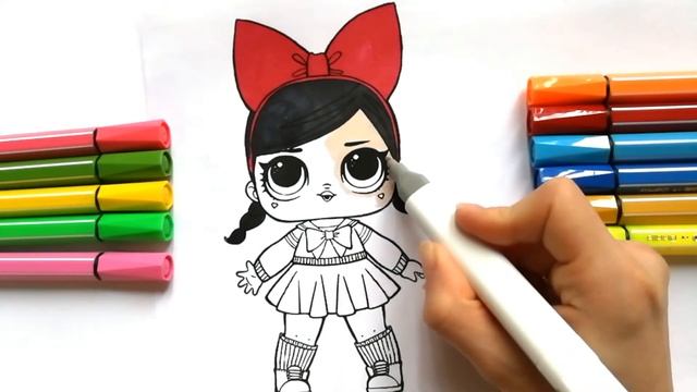 LOL BABY FANIMY coloring pages | how to draw Lol Doll | Раскраска кукла ЛОЛ смотреть онлайн