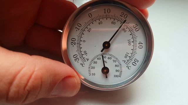 Обзор компактного спирального термометра и психрометра из Китая смотреть онлайн