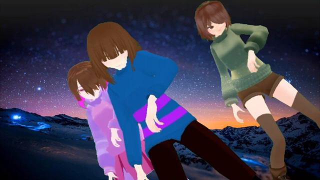 {MMD X UNDERTALE} Kill this love (Frisk,Betty,Chara) смотреть онлайн