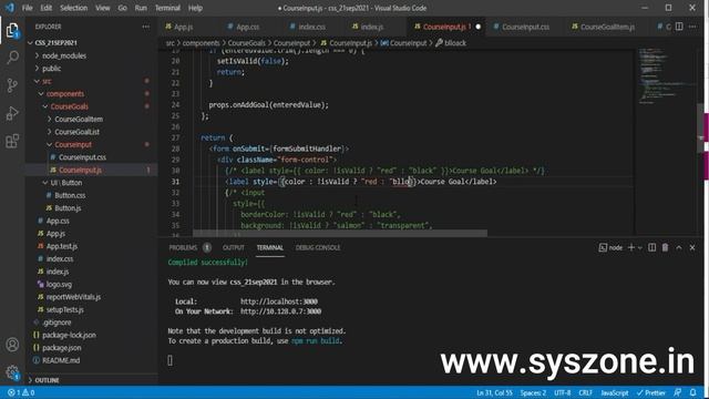 Lecture 24 ReactJS Inline CSS | reactjs tutorial in hindi смотреть онлайн