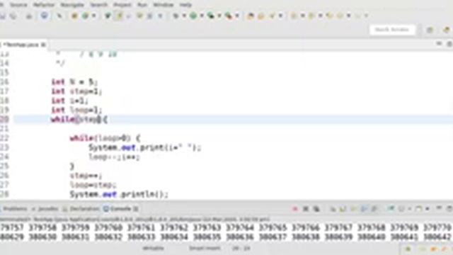 java Floyd's triangle example смотреть онлайн