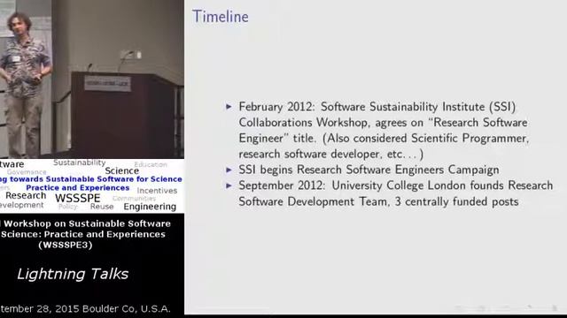 Lightning Talks - WSSSPE3 2015 Conference смотреть онлайн