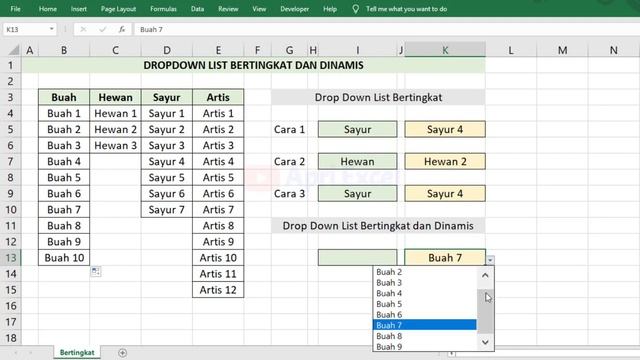 Drop Down list / Data Validation Bertingkat dan Dinamis di Excel смотреть онлайн