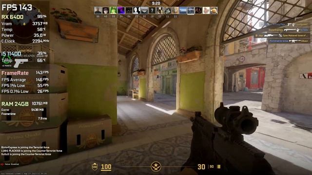 RX 6400 | Counter Strike 2 - 1080p, 1440p, 4K - Low, Medium, High, V.High смотреть онлайн