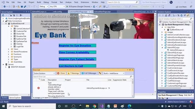 Eye Bank Management ASP.net C# Online Project | Project for BE BCA BSc | asp154 #highblixasp смотреть онлайн