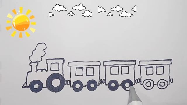 How to Draw a Train Steam Как нарисовать ПАРОВОЗ Раскраска ПАРОВОЗИК рисунки для срисовки смотреть онлайн