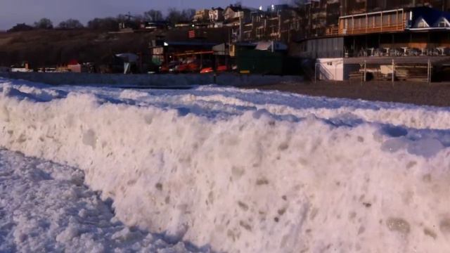 Замерзшее море 9 февраля город Одесса!!! смотреть онлайн