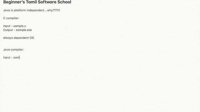 Java is platform independent - why? explained in tamil смотреть онлайн