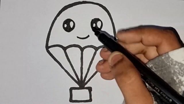 How to draw a parachute | Parashyut qanday chiziladi | Как нарисовать парашют | DFK Jes ART смотреть онлайн