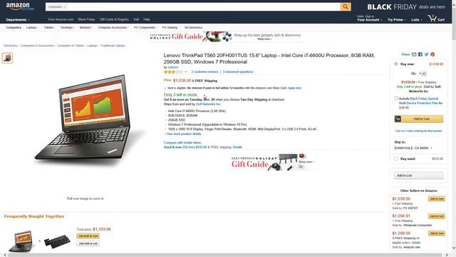 Amazon Price Drop! Lenovo ThinkPad T560 20FH001TUS 15.6" Laptop Save $150! смотреть онлайн