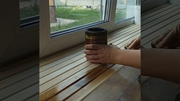 Подоконник из реек