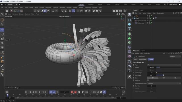 How to use MoExtrude with Mospline in Cinema 4D 2023 @MaxonVFX смотреть онлайн