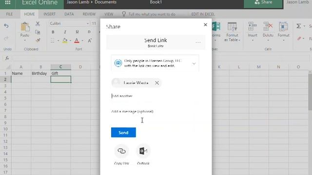 Share Excel on OneDrive смотреть онлайн